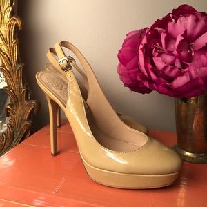Vince Camuto Norita nude slingback platform pump